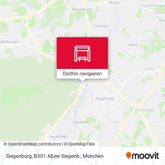 Siegenburg, B301 Abzw Siegenb. Karte