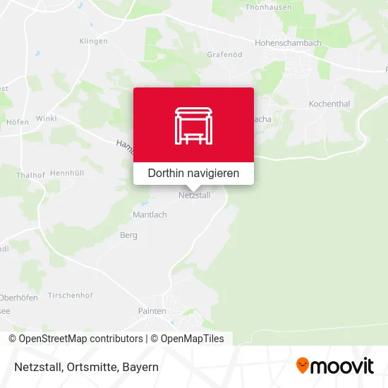 Netzstall, Ortsmitte Karte