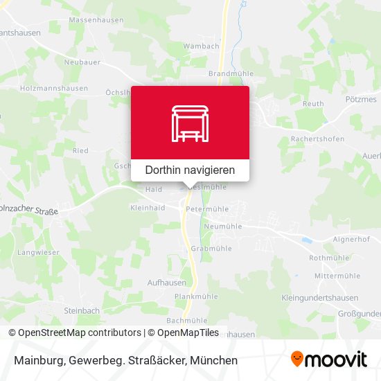 Mainburg, Gewerbeg. Straßäcker Karte