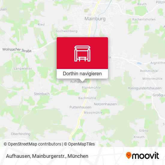 Aufhausen, Mainburgerstr. Karte