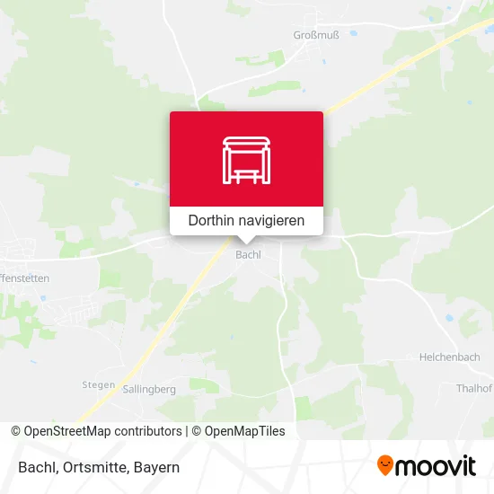 Bachl, Ortsmitte Karte