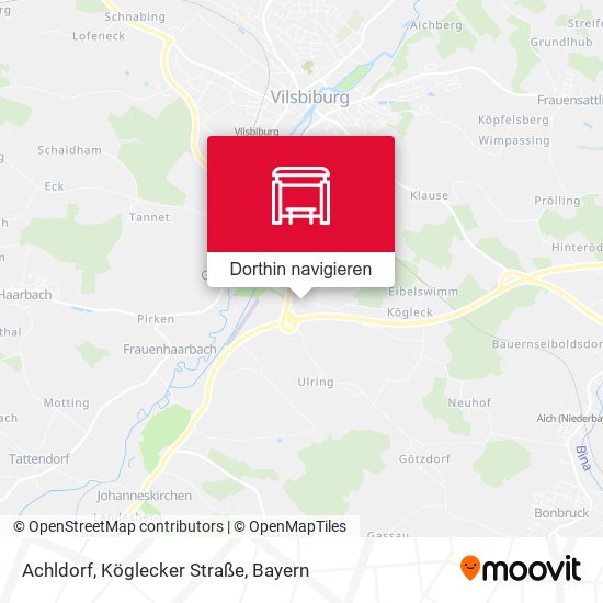 Achldorf, Köglecker Straße Karte