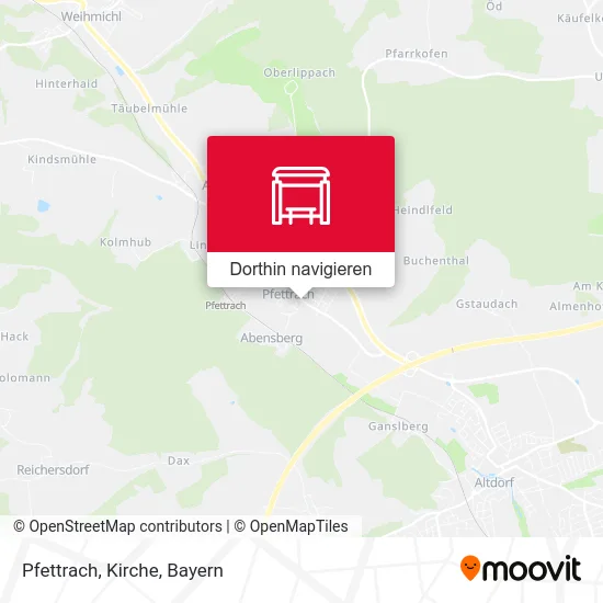 Pfettrach, Kirche Karte