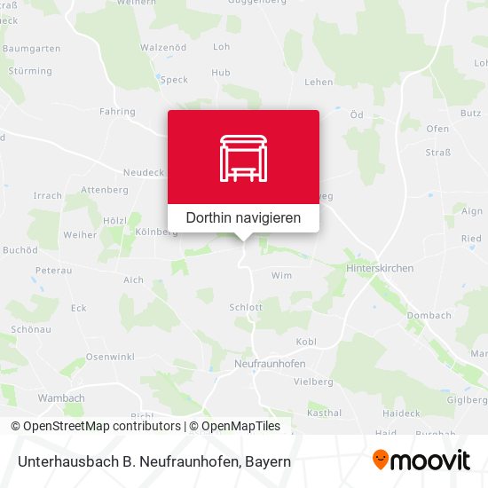 Unterhausbach B. Neufraunhofen Karte