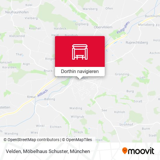 Velden, Möbelhaus Schuster Karte