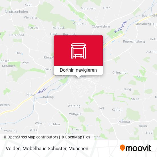 Velden, Möbelhaus Schuster Karte