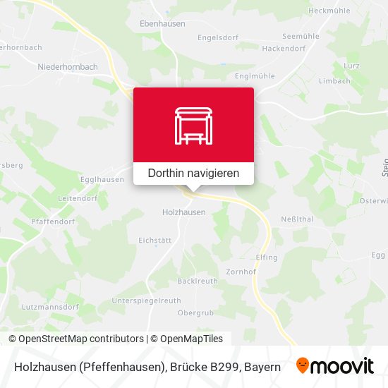 Holzhausen (Pfeffenhausen), Brücke B299 Karte