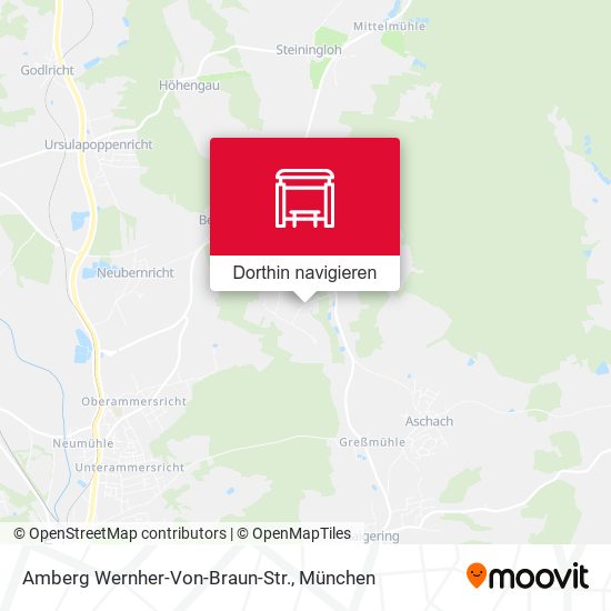 Amberg Wernher-Von-Braun-Str. Karte