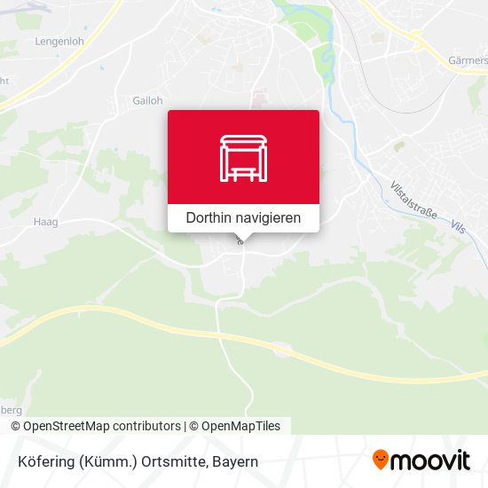 Köfering (Kümm.) Ortsmitte Karte