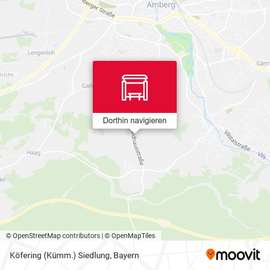 Köfering (Kümm.) Siedlung Karte