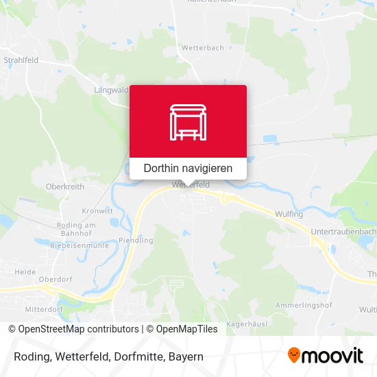 Roding, Wetterfeld, Dorfmitte Karte