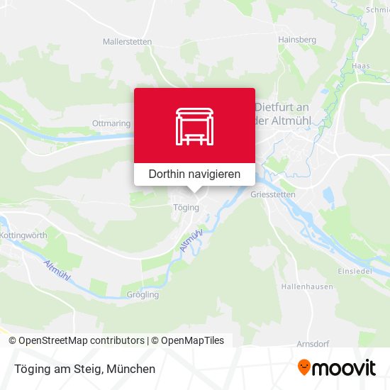 Töging am Steig Karte