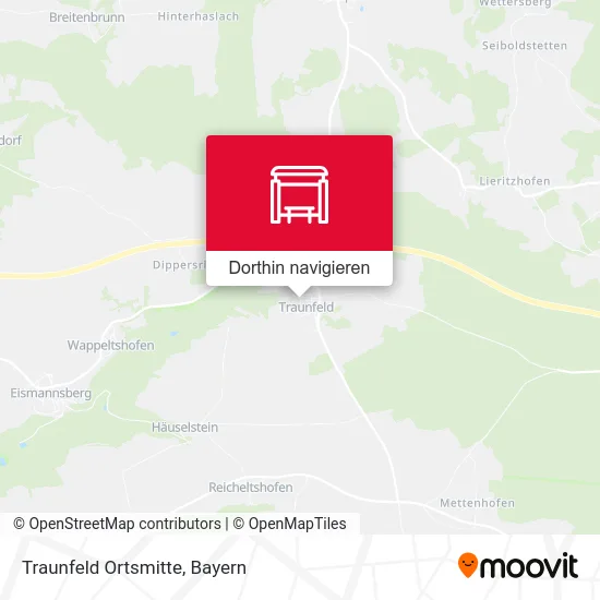 Traunfeld Ortsmitte Karte