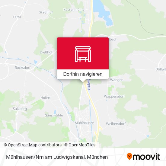Mühlhausen/Nm am Ludwigskanal Karte