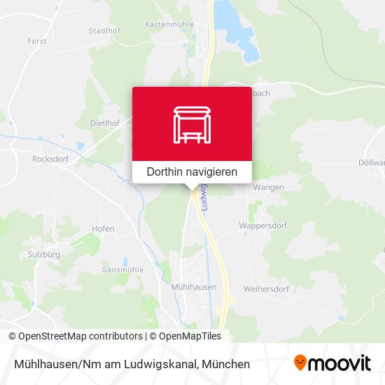 Mühlhausen/Nm am Ludwigskanal Karte