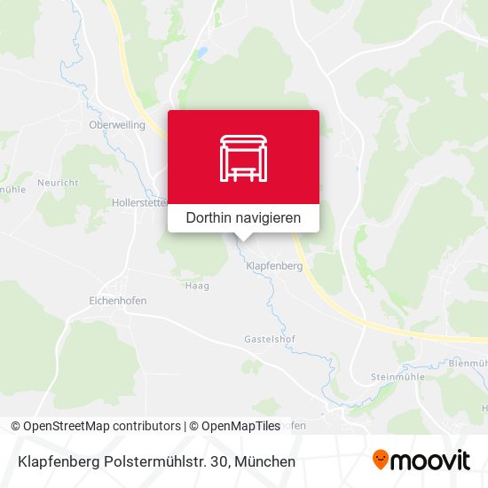 Klapfenberg Polstermühlstr. 30 Karte
