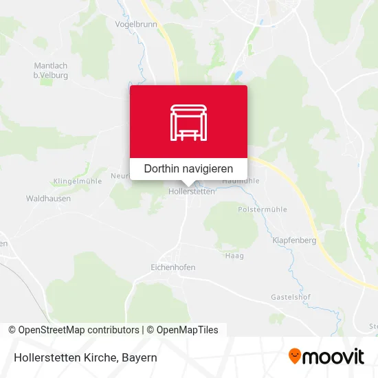 Hollerstetten Kirche Karte
