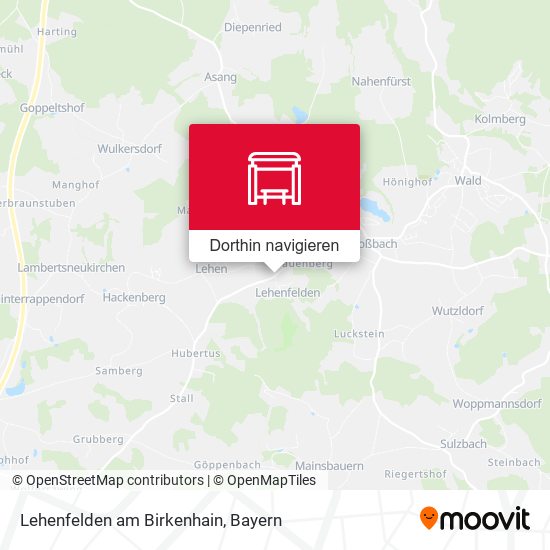 Lehenfelden am Birkenhain Karte