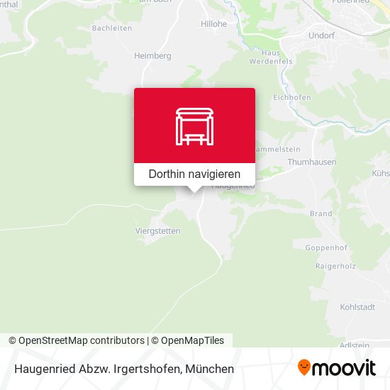 Haugenried Abzw. Irgertshofen Karte