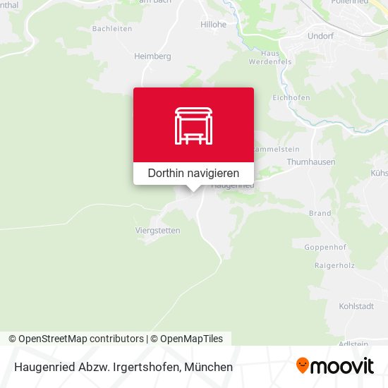Haugenried Abzw. Irgertshofen Karte