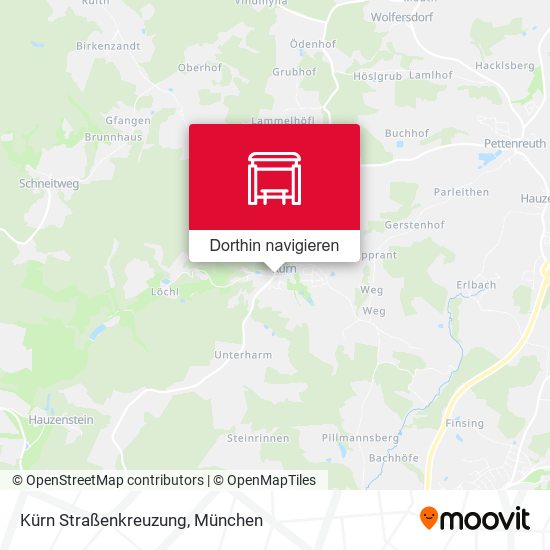Kürn Straßenkreuzung Karte