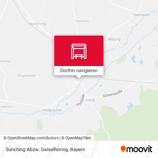 Sünching Abzw. Geiselhöring Karte