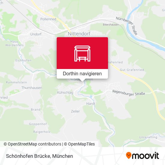 Schönhofen Brücke Karte