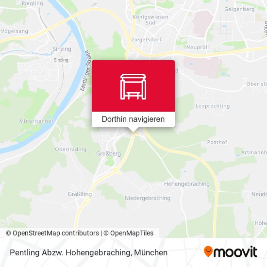 Pentling Abzw. Hohengebraching Karte