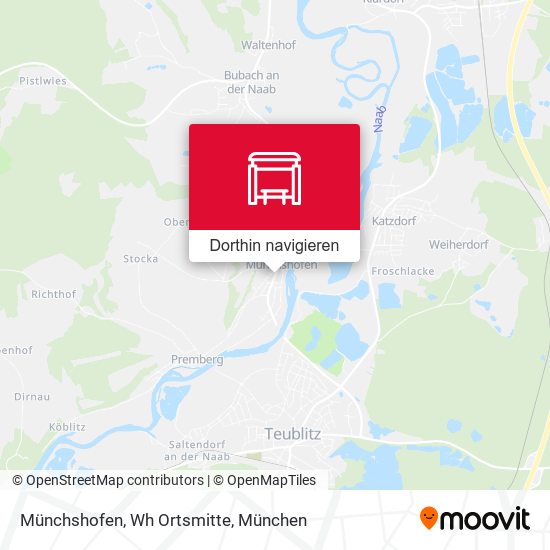 Münchshofen, Wh Ortsmitte Karte