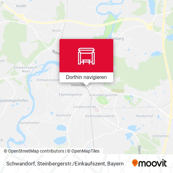 Schwandorf, Steinbergerstr. / Einkaufszent Karte