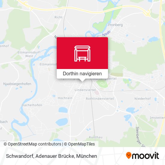 Schwandorf, Adenauer Brücke Karte