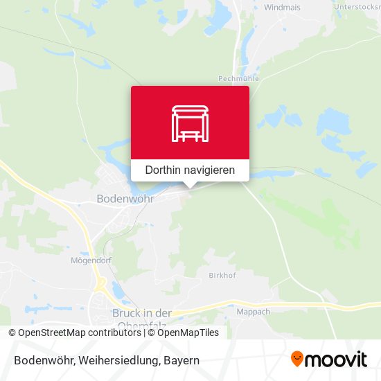 Bodenwöhr, Weihersiedlung Karte