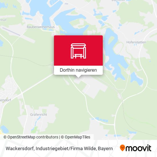 Wackersdorf, Industriegebiet / Firma Wilde Karte