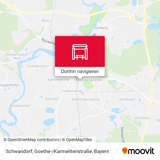 Schwandorf, Goethe- / Karmelitenstraße Karte