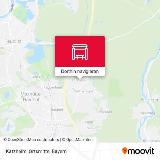 Katzheim, Ortsmitte Karte