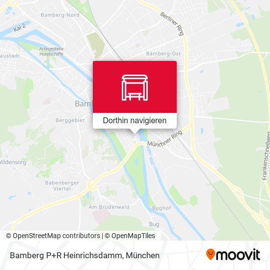 Bamberg P+R Heinrichsdamm Karte