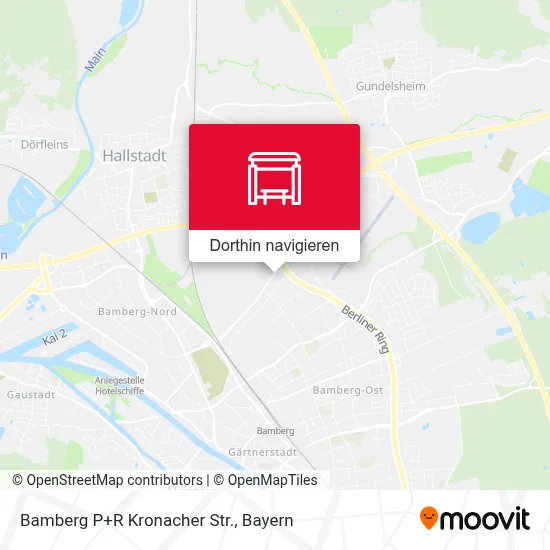 Bamberg P+R Kronacher Str. Karte