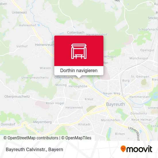 Bayreuth Calvinstr. Karte