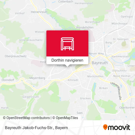 Bayreuth Jakob-Fuchs-Str. Karte