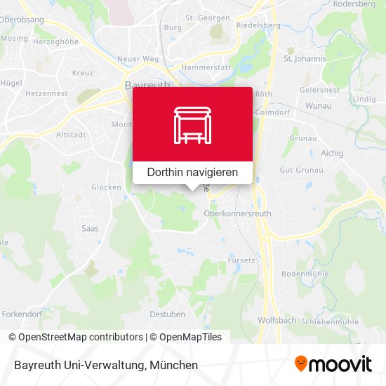 Bayreuth Uni-Verwaltung Karte