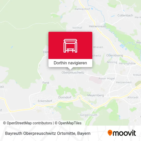 Bayreuth Oberpreuschwitz Ortsmitte Karte