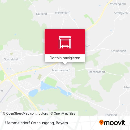 Memmelsdorf Ortsausgang Karte