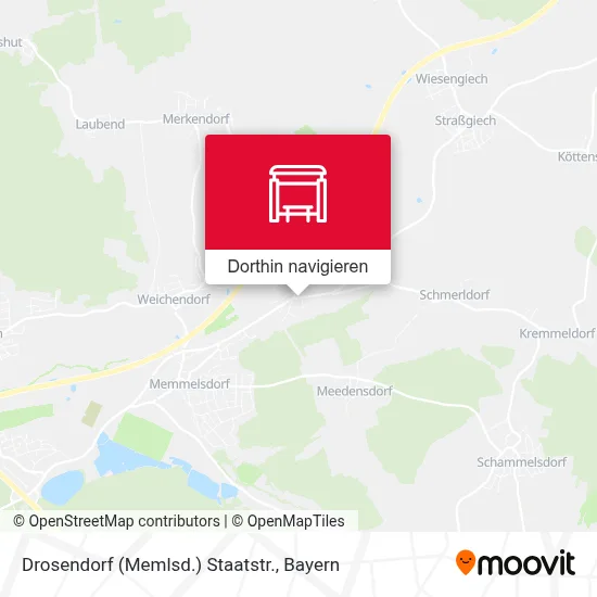 Drosendorf (Memlsd.) Staatstr. Karte
