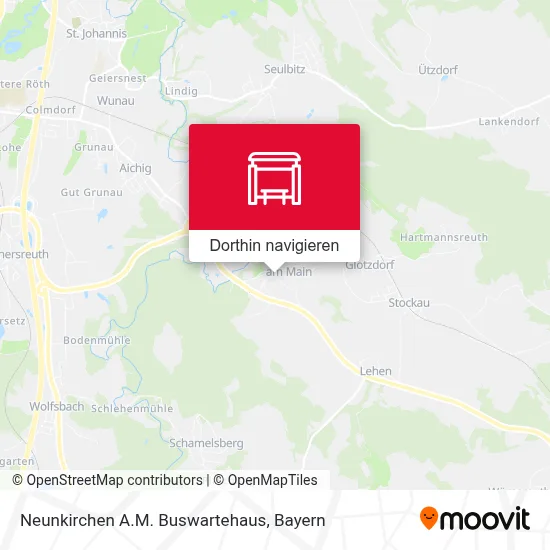 Neunkirchen A.M. Buswartehaus Karte