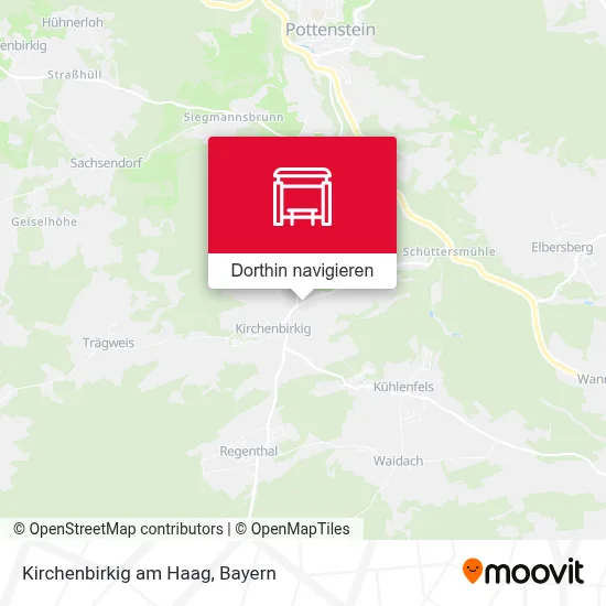 Kirchenbirkig am Haag Karte