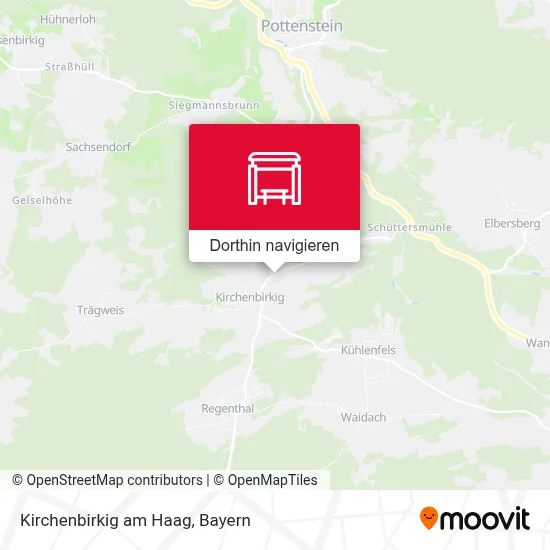 Kirchenbirkig am Haag Karte