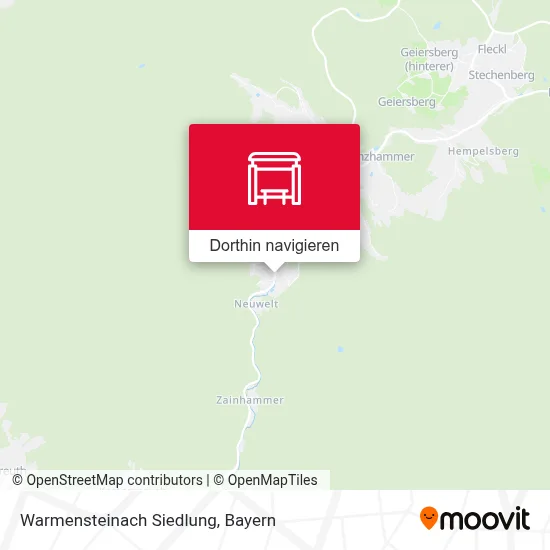 Warmensteinach Siedlung Karte