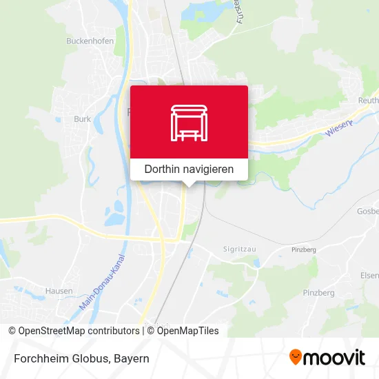 Forchheim Globus Karte