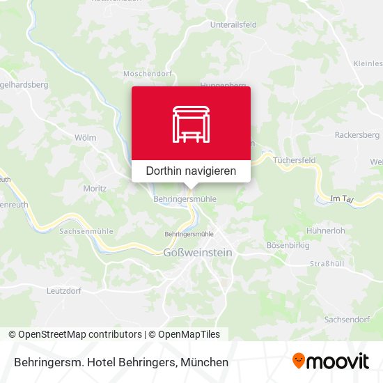Behringersm. Hotel Behringers Karte