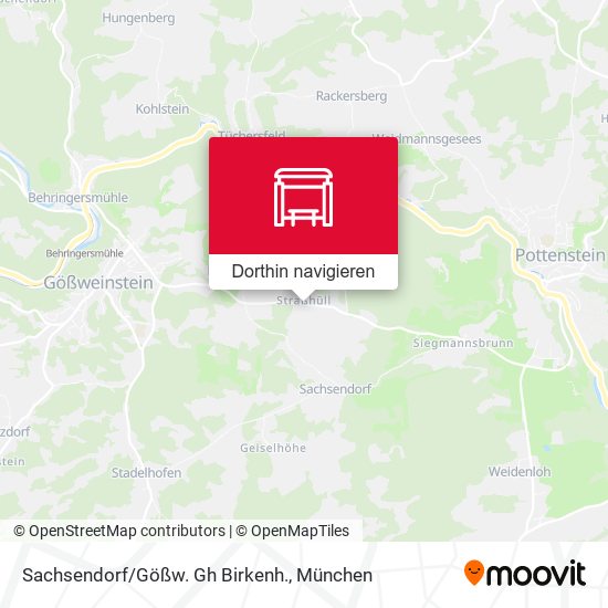 Sachsendorf/Gößw. Gh Birkenh. Karte